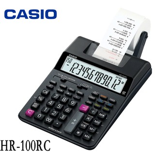 Casio เครื่องคิดเลข ตั้งโต๊ะ แบบปริ้นท์ รุ่น HR-100RC-BK (Black)