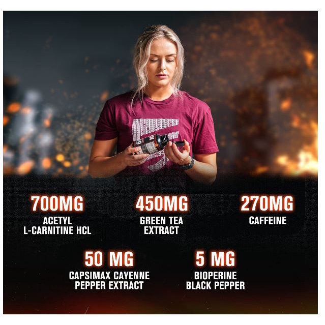 Jacked Factory อาหารเสริมลดน้ำหนัก BURNXT Thermogenic Fat Burner 60