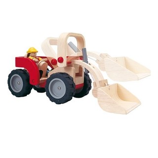 PlanToys ของเล่นไม้ Bulldozer Vehicle (Red)