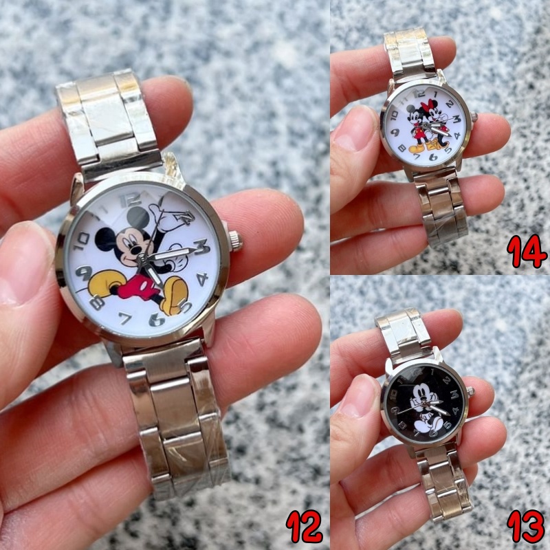 💥นาฬิกาแฟชั่น Fashion watch ลายการ์ตูน หลายแบบ แถมฟรีผ้าเช็ด พร้อมเซ็ทเวลา