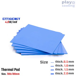 Thermal Pad 4.0W/mK 1.0mm/1.5mm 100x100mm ซิลิโคนแผ่นระบายความร้อน หนา 1.0mm กว้าง100x100mm จัดส่งในไทย