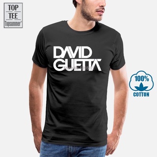 T-shirt  เสื้อยืดลําลอง ผ้าฝ้าย แขนสั้น พิมพ์ลายโลโก้ David Guetta Maglietta Nuova สไตล์ฮิปฮอป แฟชั่นฤดูร้อน สําหรับผู้ช