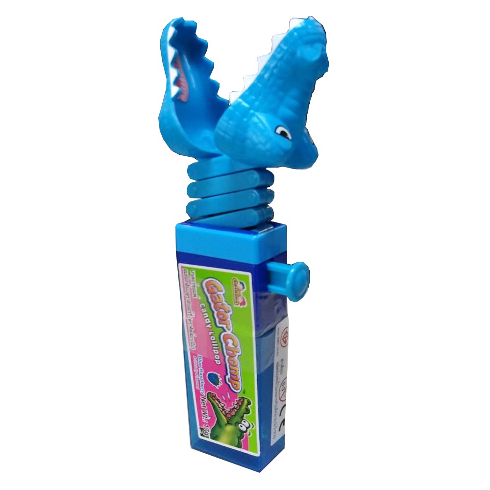 **1 ชิ้น** คิดส์มาเนีย เกเตอร์ ชอมพ์ อมยิ้มรูปจรเข้  / Kidsmania gator chomp lollipop