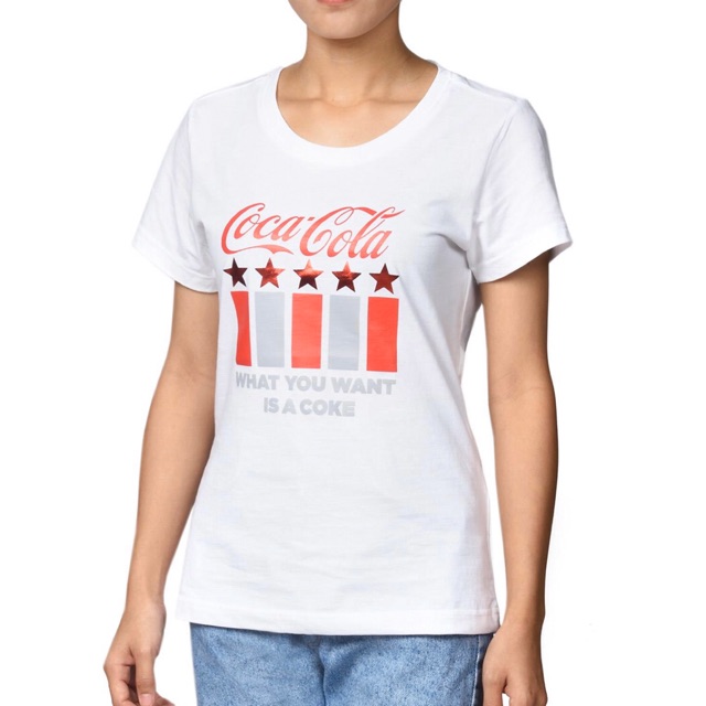 🔥🔥แท้💯PACIFIC UNION T-Shirt Coca-Cola 🔥🔥:White Color Size M