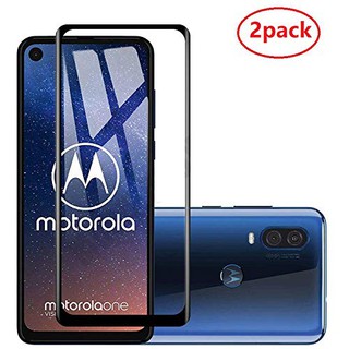 2PCS กระจก Motorola Moto One Vision Tempered Glass Full Cover Glue Glass Screen Protector กระจกครอบเต็ม ป้องกันหน้าจอ