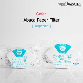 CAFEC Abaca Paper Filter [Trapezoid] Size 101 &amp; 102 100 Sheets | กระดาษ กรอง กาแฟ ทรง คางหมู ขนาดบรรจุ 100 แผ่นต่อถุง