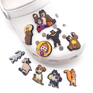 Jibbitz จี้รูปการ์ตูนแพนด้าน่ารัก PVC สําหรับตกแต่งรองเท้า crocs 1 ชิ้น