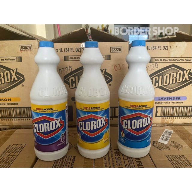 ❇️Clorox ❇️(เนื่องจากสินค้าเป็นของเหลวอาจมีการหกระหว่างขนส่งได้Triple Action Total Cleans+Disinfects