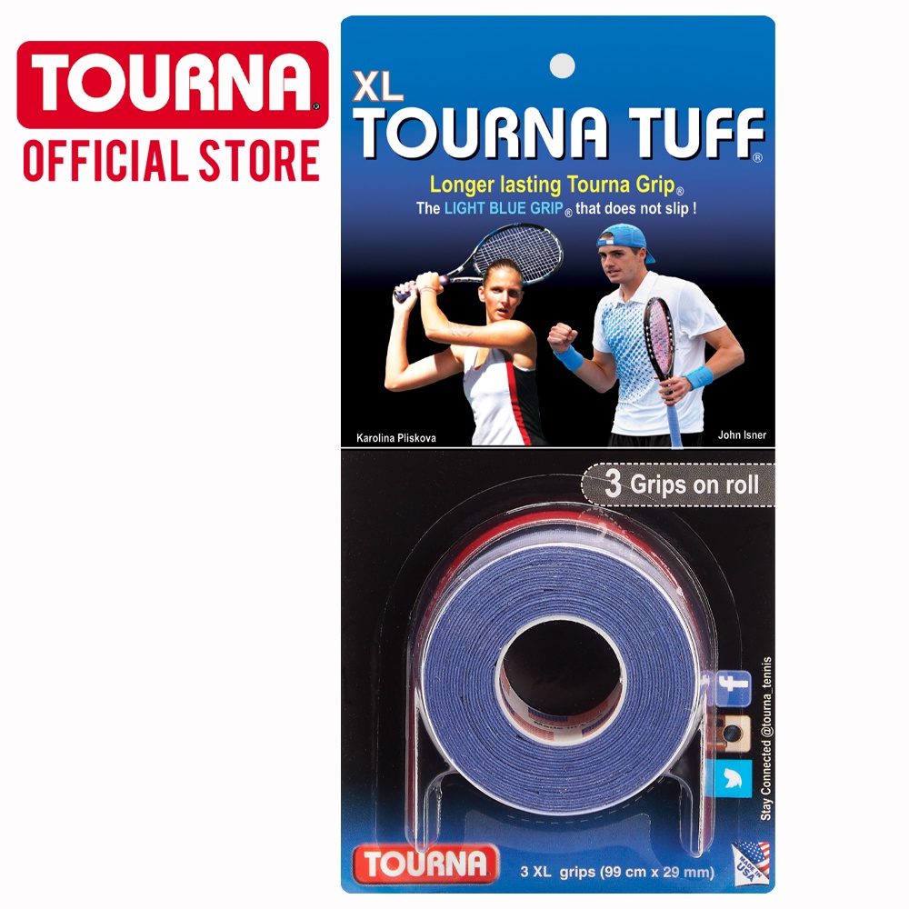 Tourna Tuff 3XL OverGrip Dry Feel , 3 overgrips กริปเทนนิส แบด กอฟท์ แบบแห้ง