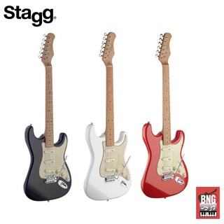 STAGG SES-50M BK,CWH,FRD,SB,SNB ทรง Stratocaster Electric Guitar