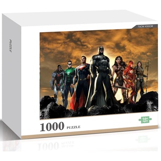 จิ๊กซอว์ไม้ปริศนา รูปภาพยนตร์ Justice League 1000 ชิ้น ของเล่นเสริมการเรียนรู้ สําหรับเด็ก และผู้ใหญ่ DIY