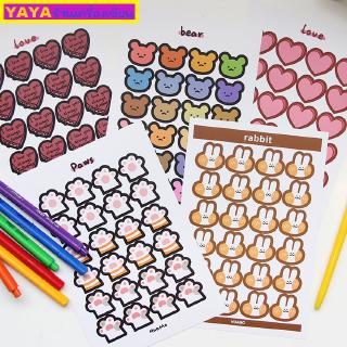 สติ๊กเกอร์ สติ๊กเกอร์ลายน่ารัก สติ๊กเกอร์ตกแต่ง DIY สติ๊กเกอร์ตกแต่งอัลบั้มไดอารี่ สติกเกอร์ตกแต่ง