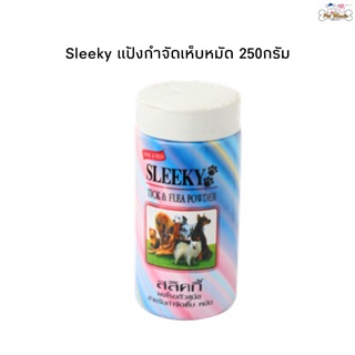 SLEEKY-แป้งโรยตัวกำจัดเห็บ หมัด ไร 250 ซีซี.