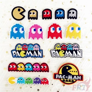 ☸ Game Pac-Man Iron-on Patch ☸ 1Pc Pacman Diy Embroidery Patch Iron on Sew on Badges Patches