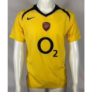 เสื้อกีฬาแขนสั้น ลายทีมชาติฟุตบอล Arsenal Away 05-06 AAA คุณภาพสูง ไซซ์ S-XXL