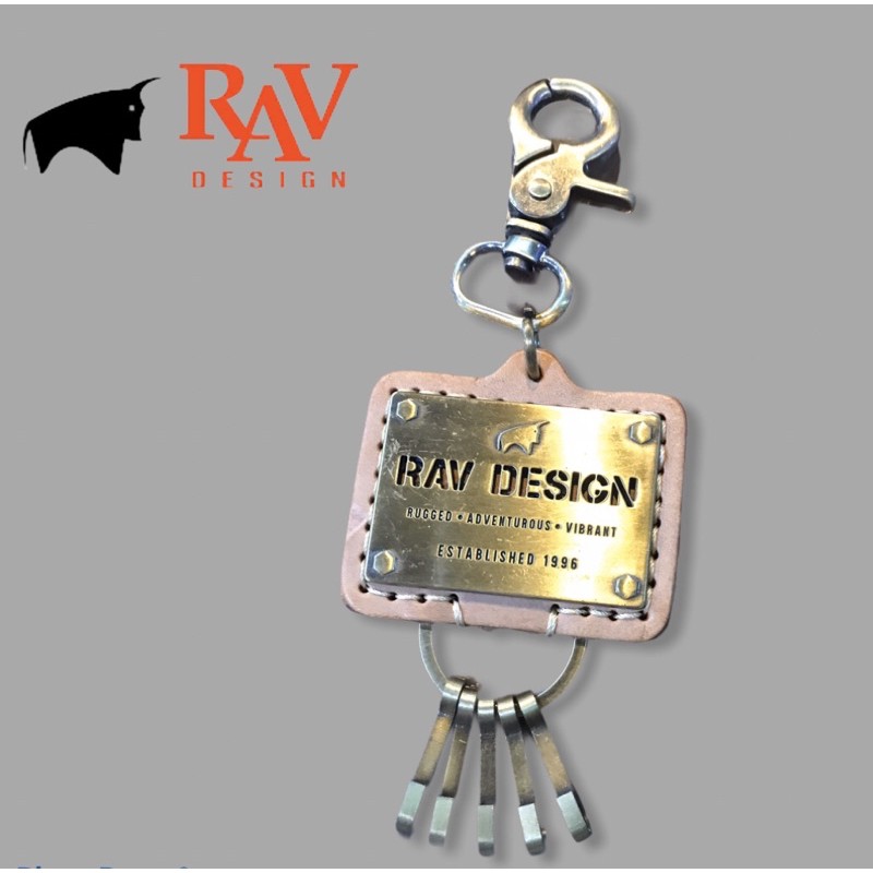 RAV DESIGN พวงกุญแจหนังวัว YRC128-G2