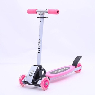 สกู๊ตเตอร์เด็ก สกู๊ตเตอร์ 4 ล้อ Scooter สำหรับเด็กไซด์ใหญ่ ปรับความสูงได้ 4 ระดับ พับเก็บได้