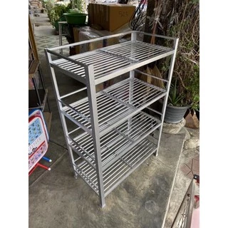 ชั้นคว่ำจานอลูมิเนียมแบบวางพื้น (ตัวใหญ่) รุ่น442*4ชั้น
