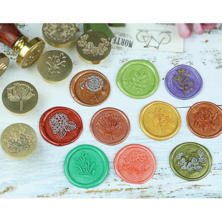หัวเปลี่ยนตราประทับครั่ง Trees and flowers ขนาดเส้นผ่าศูนย์กลาง 2.5, 3 ซม. (seal for sealing wax stamp)