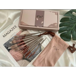 💚💚 FIX เซตแปรงแต่งหน้า สุดคุ้ม มีทั้งหมด 13 ชิ้น 💚💚 สีเขียวมิ้นน่ารักมากกกกก มาพร้อมกับ ถุงผ้า