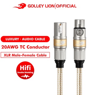 Golley LION XLR Male to XLR Female สายเคเบิ้ลสมดุล สําหรับไมโครโฟน ลําโพง ระบบวิทยุ