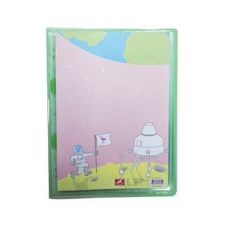 แฟ้มโชว์พลาสติก A4 สีเขียว ฟลามิงโก้ 9085A/Plastic Display File A4 Green Flamingo 9085A