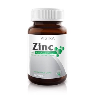 Vistra zinc 45 tablets #กระตุ้นภูมิคุ้มกัน ลดความมัน ลดปัญหาสิว เสริมความแข็งแรงของผมและเล็บ