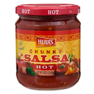 ซอสดิปซัลซ่า รสเผ็ด Herrs Hot Salsa Dip Sauce 454g.