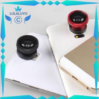 mc 3 - in - 1 ชุดเลนส์ fish lens+macro lens+เลนส์มุมกว้างสําหรับโทรศัพท์มือถือ