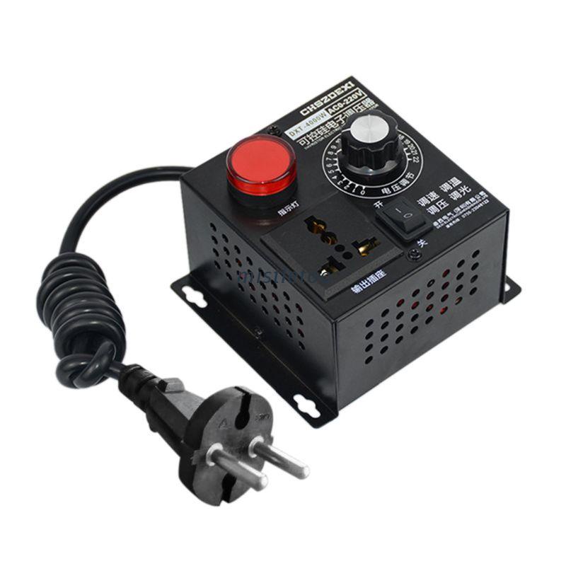 Wee SCR เครื่องปรับแรงดันไฟฟ้าอิเล็กทรอนิกส์ AC 220V 4000W มอเตอร์อุณหภูมิพัดลมควบคุมความเร็ว Dimmer ปรับได้