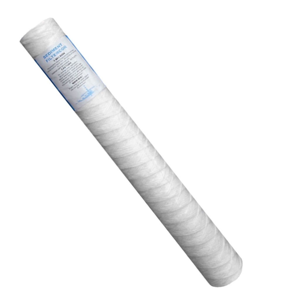 ไส้กรองเชือกขนาด 20" ความละเอียด 1- 5 Micron (Polypropylene) ยี่ห้อ “SEDIMENT FILTERCOR ”