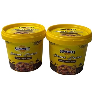 อินทผลัม ไร้เม็ด,ไร้ก้าน 日期 Sunsweet Smart Date 250gm ตูนิเซียกระป๋องสีเหลือง 1SETCOM/จำนวน 2 กระป๋อง,ปริมาณ 500gm