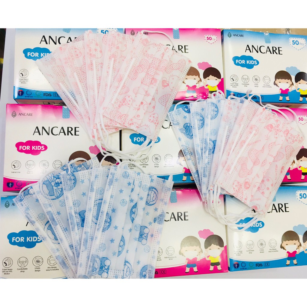 [COMPANY PRODUCTS] หน้ากากทางการแพทย์สําหรับเด็ก ANCARE กล่อง 50 ชิ้น