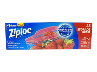 Ziploc ซิปล็อคถุง 17.7 x 18.8 cm. (25 ใบ)