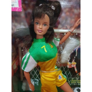 **กล่องไม่สวย** 1998 BARBIE Mia Hamm Soccer Teresa, Mattel 20207 Doll FIFA Word Cup Mattel #186#