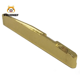 อุปกรณ์กีต้าร์อะคูสติก Brass Gold Acoustic Guitar Bridge Saddle 72x3x6.9/7.8 มม.