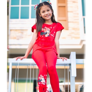 Disney Minnie Mouse Girl T-Shirt and Legging - เสื้อและเลกกิ้งเด็กผู้หญิงดิสนีย์ มินนี่เมาส์ สินค้าลิขสิทธ์แท้100% characters studio