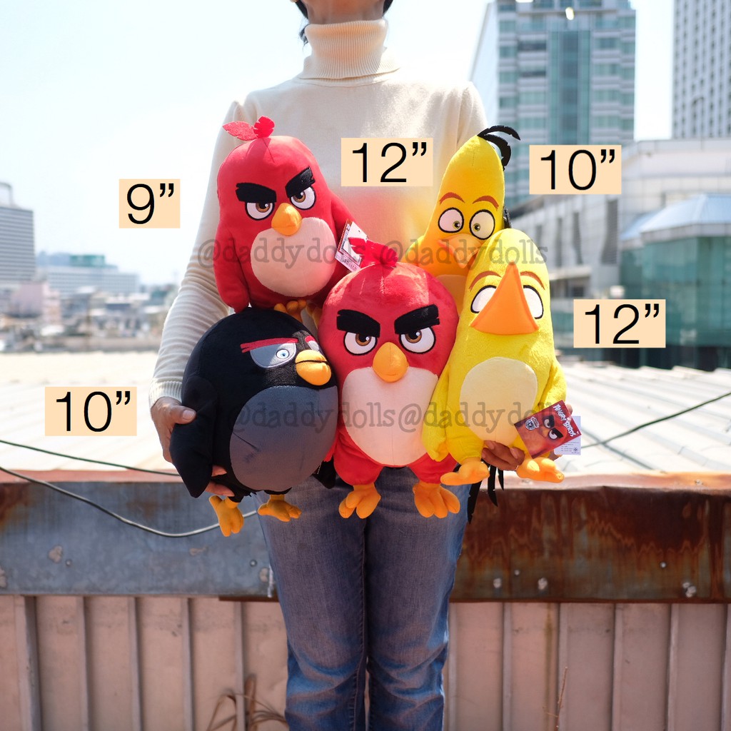 ตุ๊กตา Red 9/12นิ้ว & Chuck 10/12นิ้ว & Bomb 10นิ้ว แบบใหม่ Angry Birds