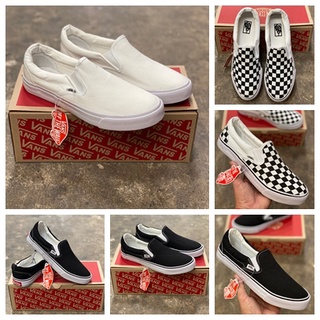 🔥รองเท้า Slip On /Checkerboard SIZE.36-45 *มี 3 สี* น้ำหนักเบา ทรงสวย รองเท้าผ้าใบ 🔥