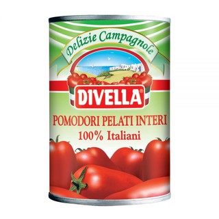 ดีเวลล่า มะเขือเทศปอกเปลือกในน้ำมะเขือเทศ - Peeled Tomatoes Tin Divella brand