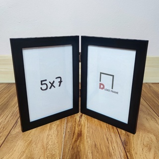 กรอบรูป 5x7 กรอบรูปคู่ กรอบคู่ 5x7 นิ้ว กรอบรูปบานพับคู่ ขอบหนา 1.7 ซ.ม.