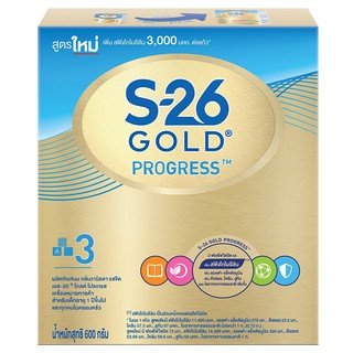 S-26 Gold Progress เอส-26 โกลด์ โปรเกรส นมผงปรุงแต่งกลิ่นวานิลลา รสจืด สำหรับช่วงวัยที่3 ขนาด 600กรัม/กล่อง