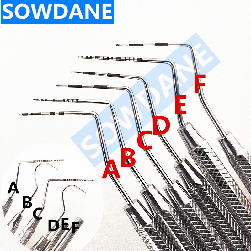 Dental Stainless Steel Periodontal Probe with Scaler Explorer Instrument Tool Tooth Cleaning Dentist
