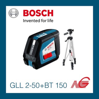 เลเซอร์แบบเส้น BOSCH GLL 2-50 + ขาตั้ง BT 150 Professional 0601063105