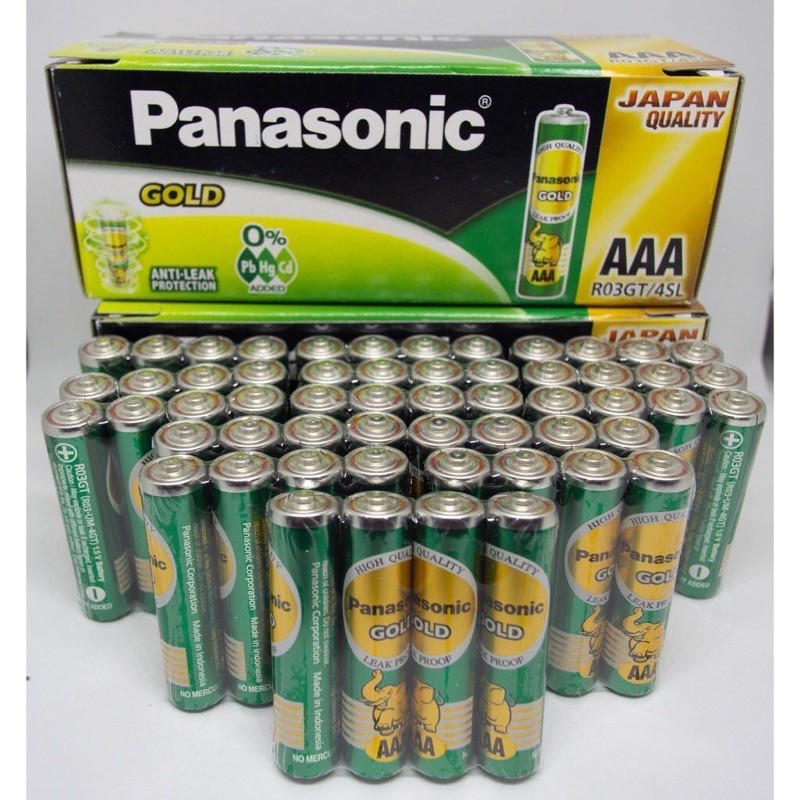 🔋ถ่าน3A AAA 1.5V panasonic แพ็ค 4 ก้อน สำหรับ วิทยุ ไฟฉาย นาฬิกา และของเล่น exp.2024