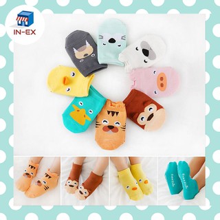 INEXSHOP - KIDs SOCK ถุงเท้าเด็ก ใส่ได้ตั้งแต่ แรกเกิด ถึง 2 ขวบ มีกันลื่น ลายการ์ตูน