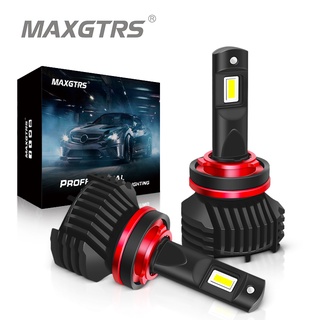 Maxgtrs ชิปหลอดไฟหน้ารถยนต์ LED H7 H4 HB2 9003 H8 H9 H11 HB3 9005 HB4 9006 90W 18000LM 2 ชิ้น