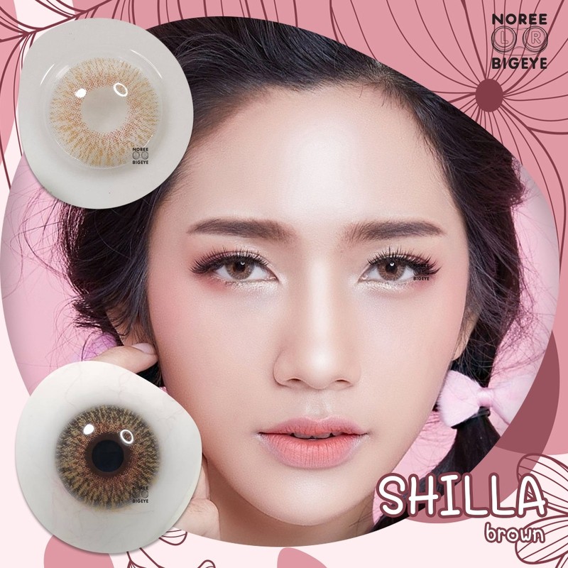 Shilla Brown/สีน้ำตาล [สายตาสั้น -0.00 ถึง -10.00] Size Mini (S) ขนาดเล็ก คอนแทคเลนส์  / ยี่ห้อ Pret