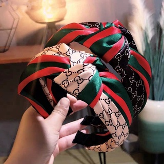 Gs Korean version of East Gate cloth hoop color matching knot womens wide edge headband creative card headdress