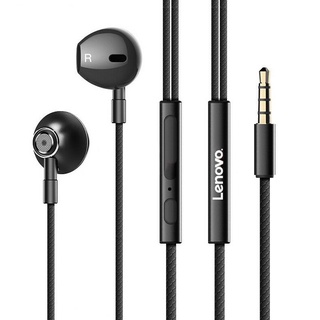 พร้อมส่ง！！ Lenovo HF140 หูฟังอินเอียร์ In-Ear Wired Earphones ช่องเสียบ3.5mm Headphone with HD Mic Volume Control ประกัน